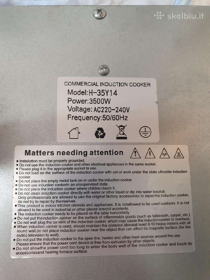 Indukcinė kaitlentė viryklė 3500w - nuotraukos Nr. 2