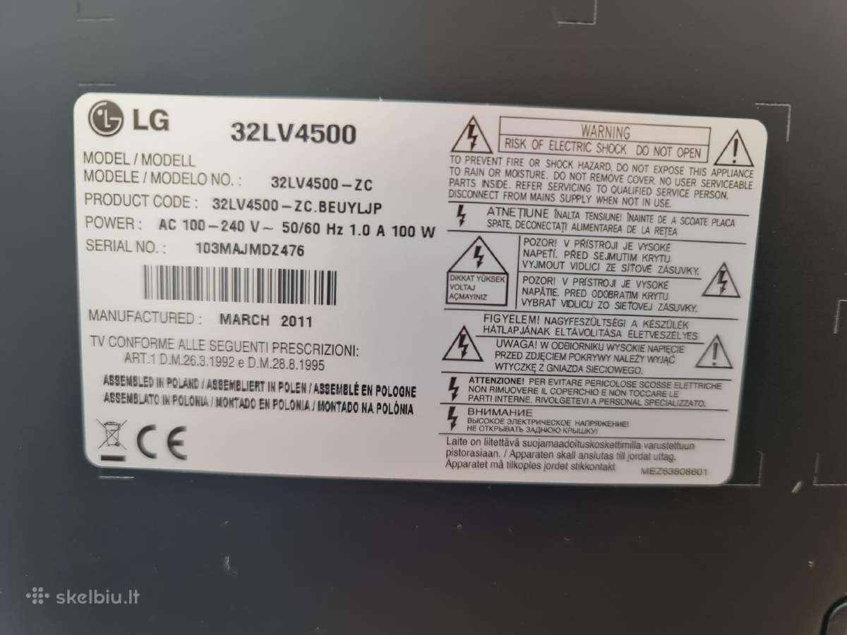LG 32lv4500 - nuotraukos Nr. 8