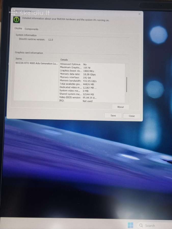 Hp Zbook Fury G11 i9 Ada 4000 - nuotraukos Nr. 12