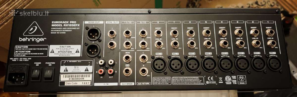 Behringer Rx1202fx - nuotraukos Nr. 4