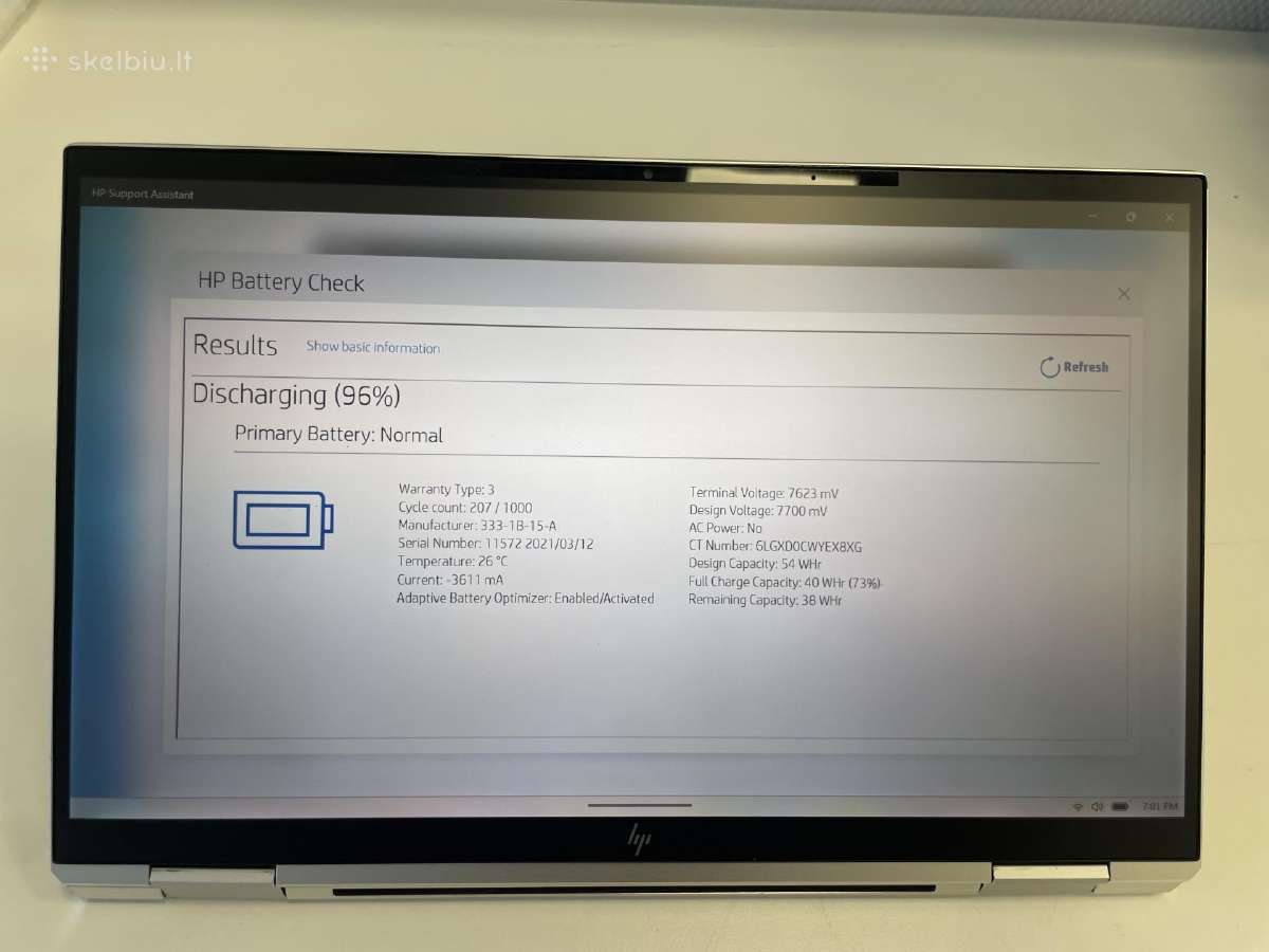 Hp Elitebook x360 1030 G8 i5-1135g7 16gb 256gb SSD - nuotraukos Nr. 8