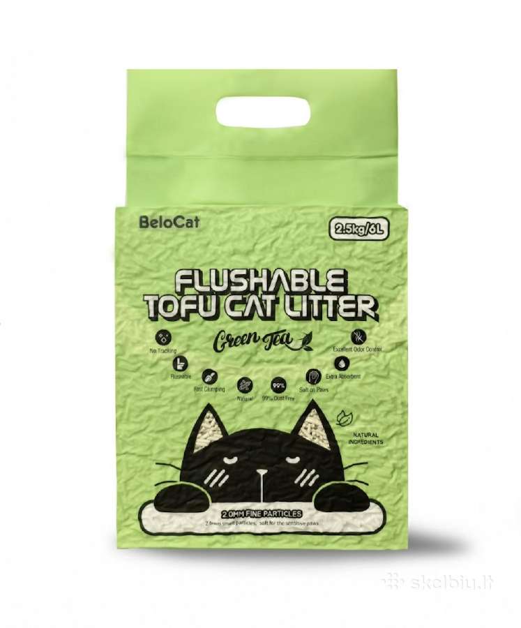 „Flushable Tofu“ kačių kraikas 6l- žema kaina - nuotraukos Nr. 2