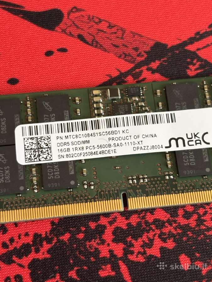 Micron 16gb 5600mt/s Sodimm - nuotraukos Nr. 3