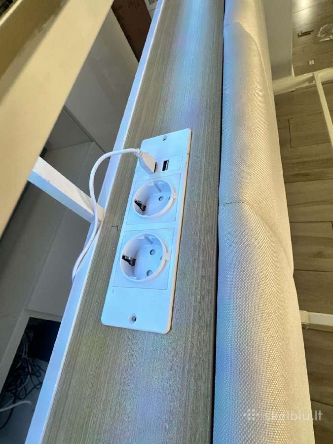 Nauja 180200 cm lova su LED, rozetėmis ir Usb - nuotraukos Nr. 3