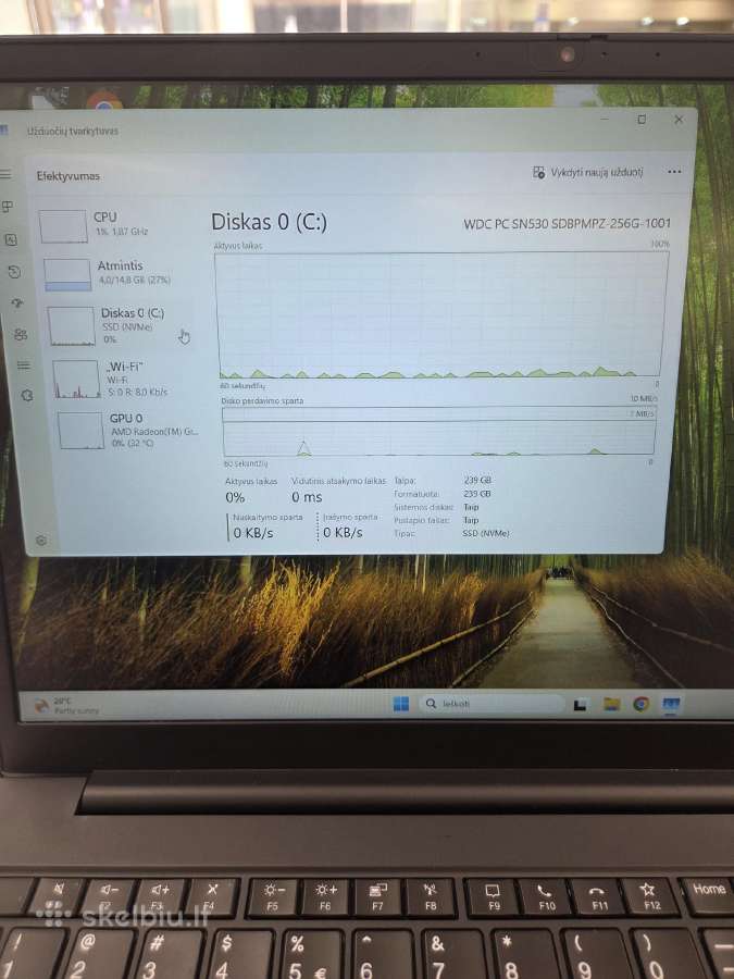 Lenovo Thinkpad E15 Gen 3 Ryzen 5/16gb/256gb - nuotraukos Nr. 7