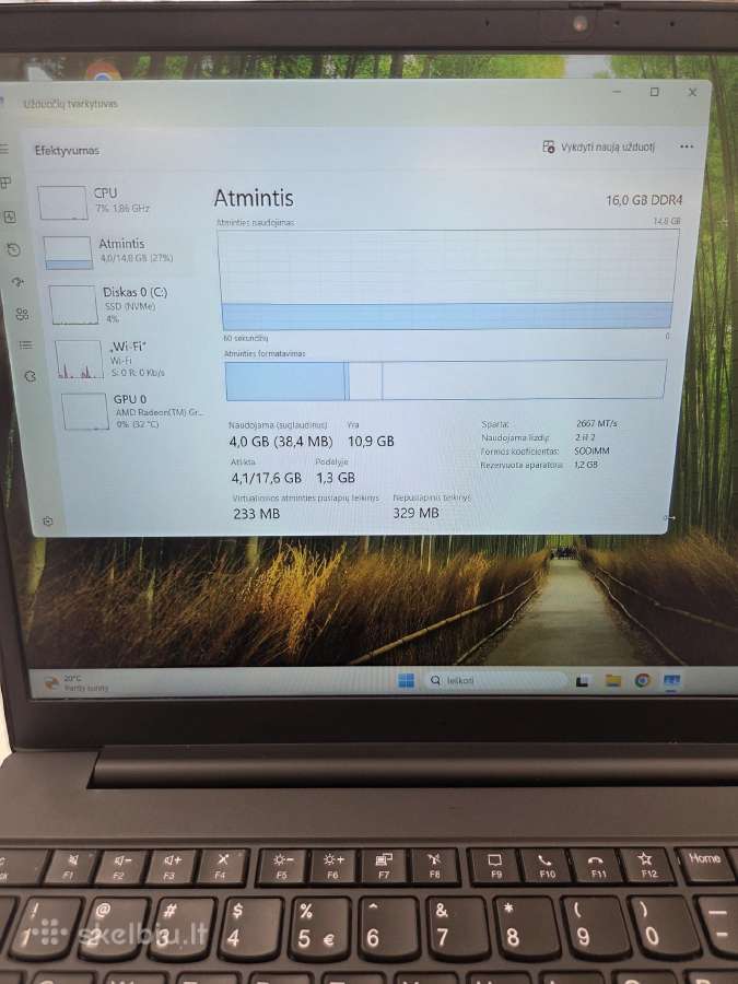 Lenovo Thinkpad E15 Gen 3 Ryzen 5/16gb/256gb - nuotraukos Nr. 8