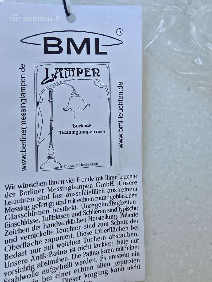 Parduodami „Berliner Messinglampen“ šviestuvai - nuotraukos Nr. 6