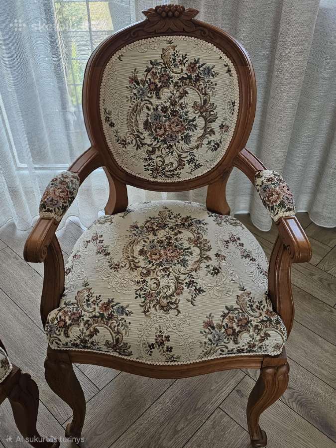 Fotelių pora klasikinio Louis XVI stiliaus - nuotraukos Nr. 2