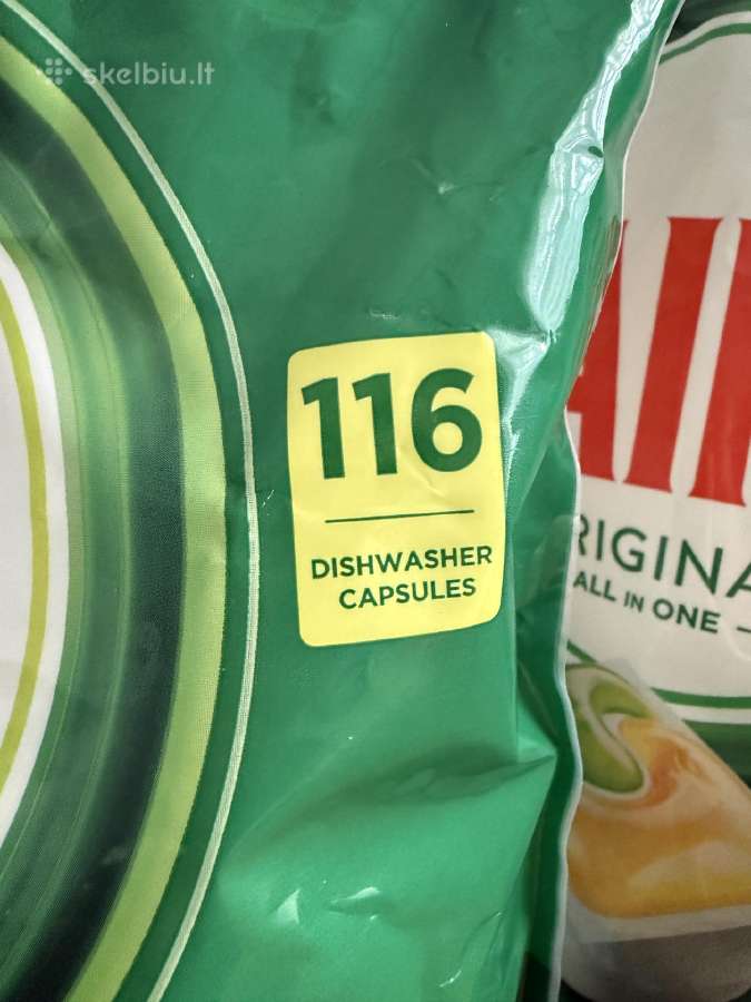 Dvi didelės pakuotės indaplovių tablečių. - nuotraukos Nr. 2