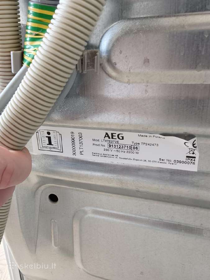 Naudota skalbyklė Aeg 7000 Series (7 kg) - nuotraukos Nr. 4