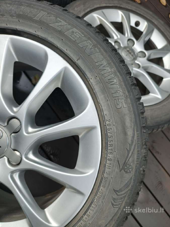 Audi R16 Et46 6.5j 5x112 57.1 su M+s padangomis - nuotraukos Nr. 4