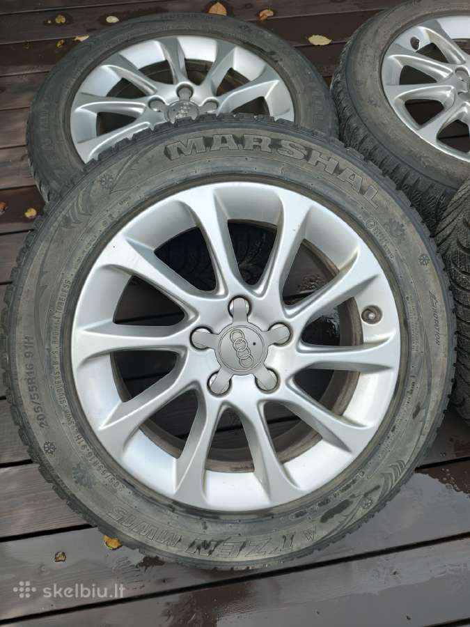 Audi R16 Et46 6.5j 5x112 57.1 su M+s padangomis - nuotraukos Nr. 5