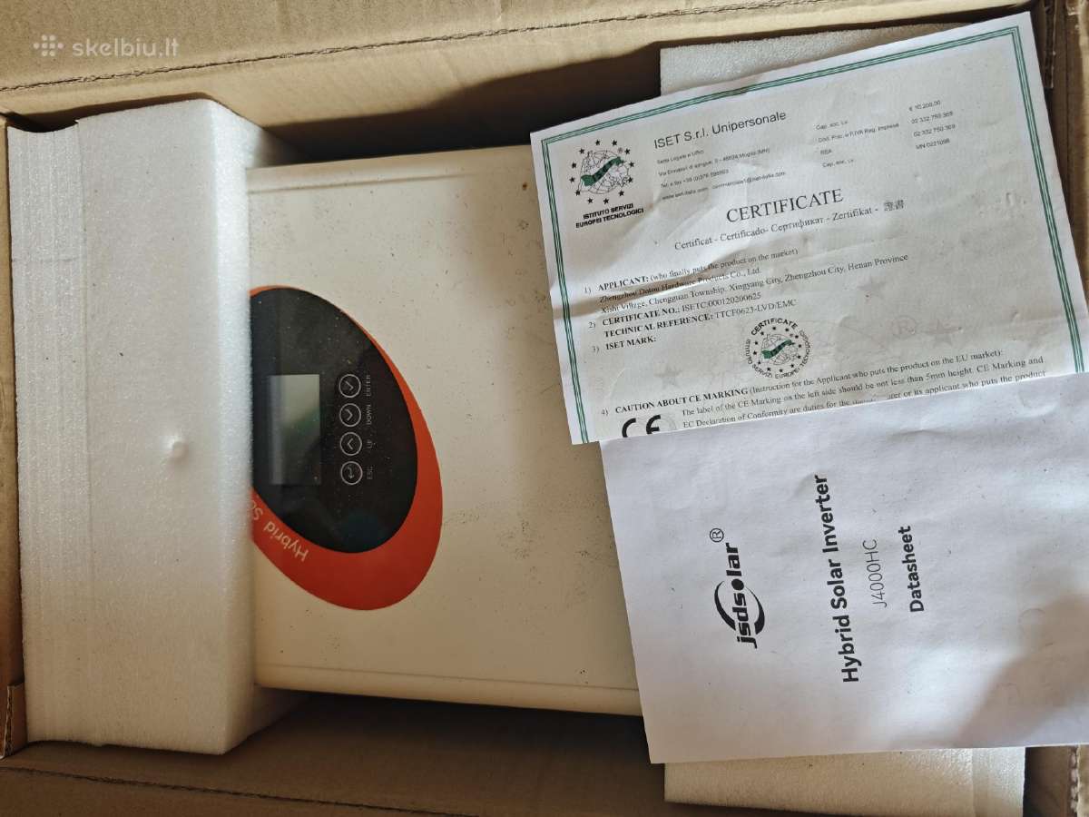 Saules hibridinis inverteris Jsdsolar 4kw 24 v. - nuotraukos Nr. 2