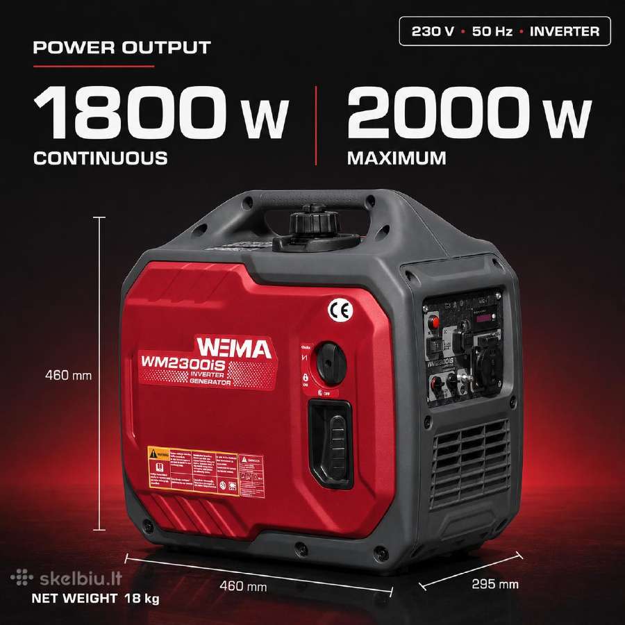 Inverterinis generatorius Weima Wm2300is 440eur! - nuotraukos Nr. 3
