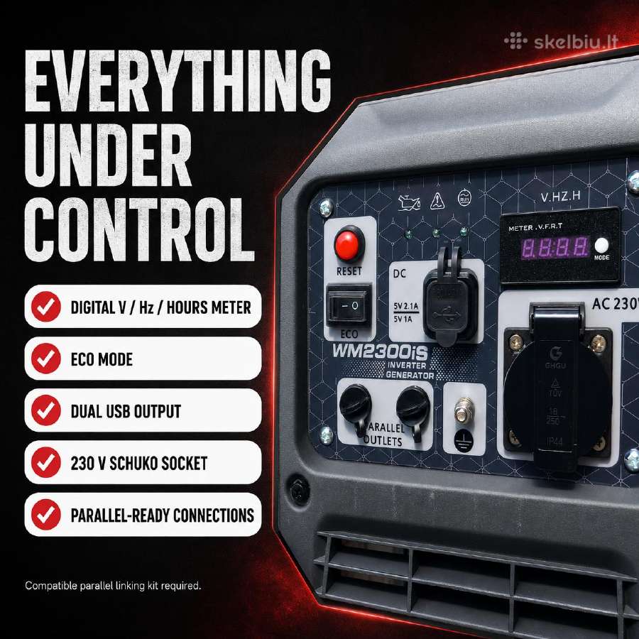 Inverterinis generatorius Weima Wm2300is 440eur! - nuotraukos Nr. 5