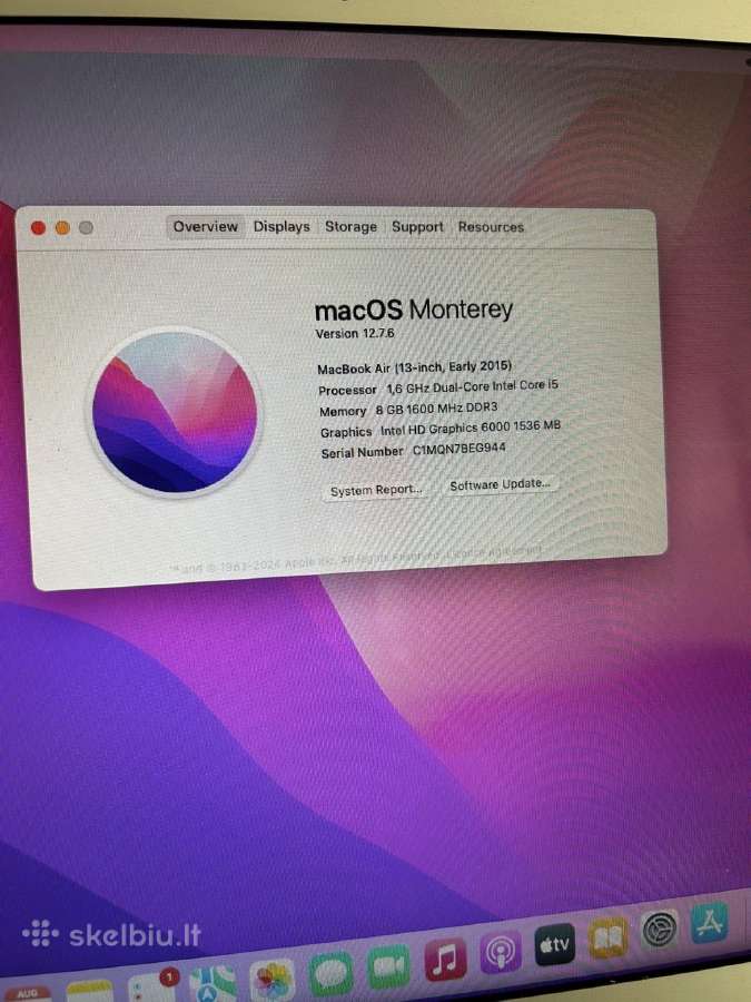 MacBook air 2015 - nuotraukos Nr. 2
