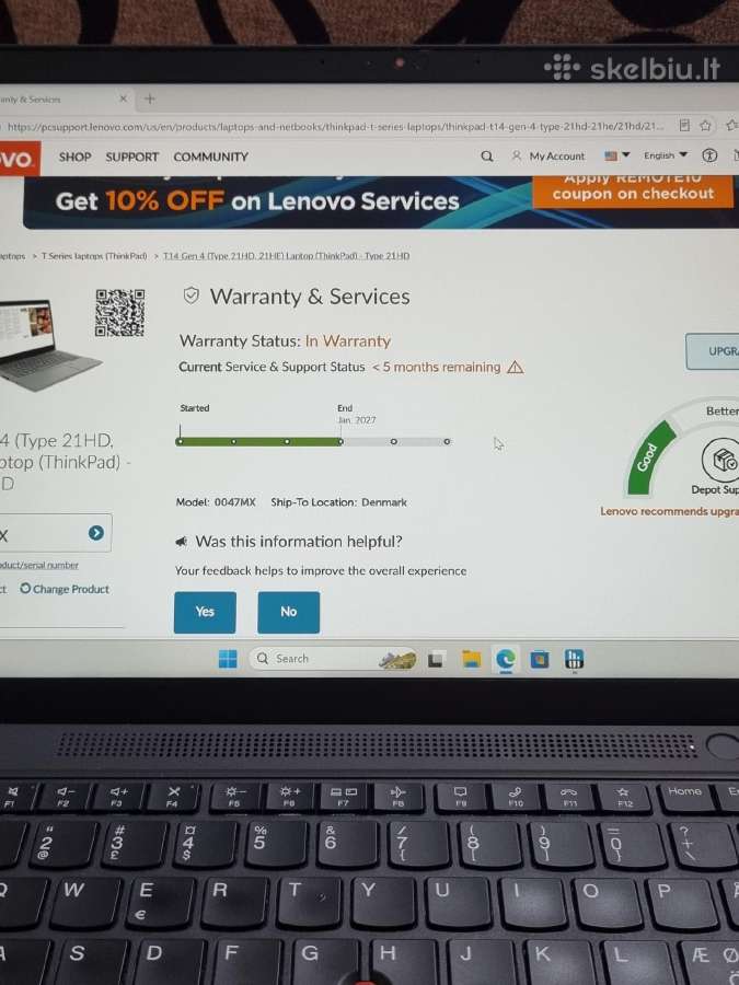 Lenovo Thinkpad T14 gen 4 - nuotraukos Nr. 12