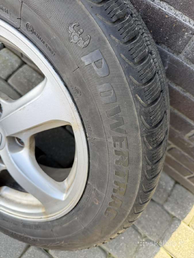 5x114 R15 Honda ratlankiai su naujomis žieminėmis - nuotraukos Nr. 4