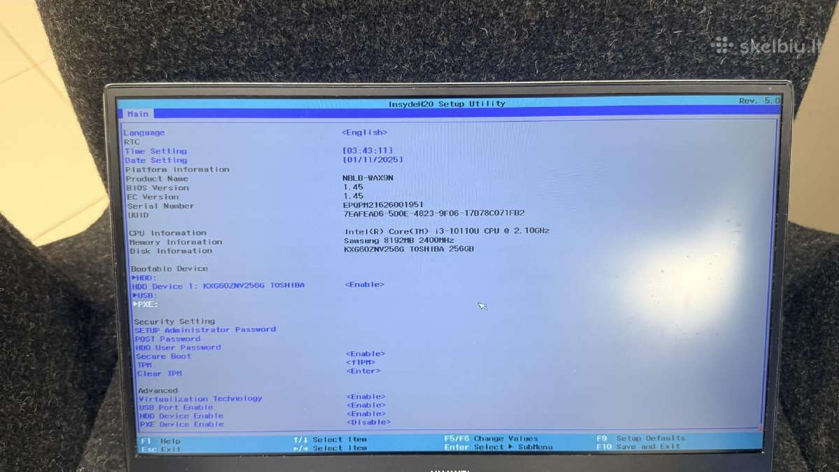 Huawei Matebook D14 su defektu - nuotraukos Nr. 2