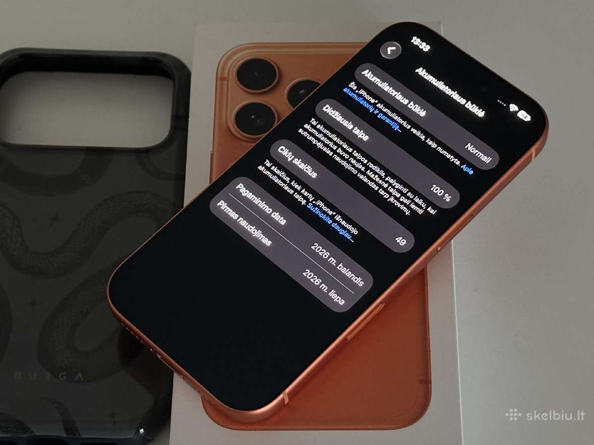 Parduodu iPhone 17 Pro Cosmic Orange 256gb - nuotraukos Nr. 5