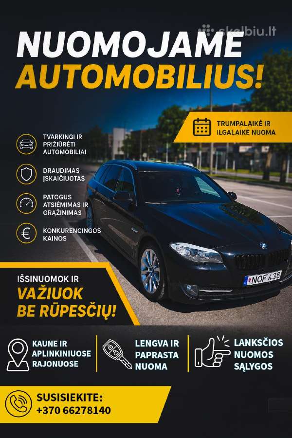 Automobilio nuoma Kaune VW Passat Bmw F11 VW Golf - nuotraukos Nr. 2