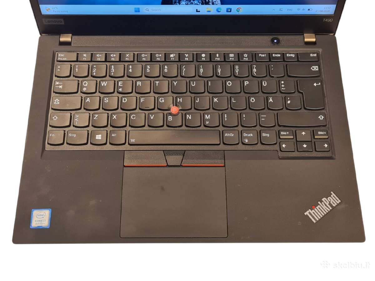 Lenovo Thinkpad T490 – i7-8565 / 24gb RAM /512gb S - nuotraukos Nr. 3
