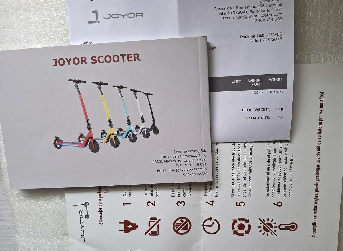 Joyor A3 el. paspirtukas (naudotas) - nuotraukos Nr. 7