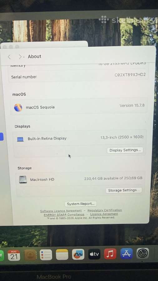 Apple MacBook Pro 13.3 A1989 su defektu - nuotraukos Nr. 5