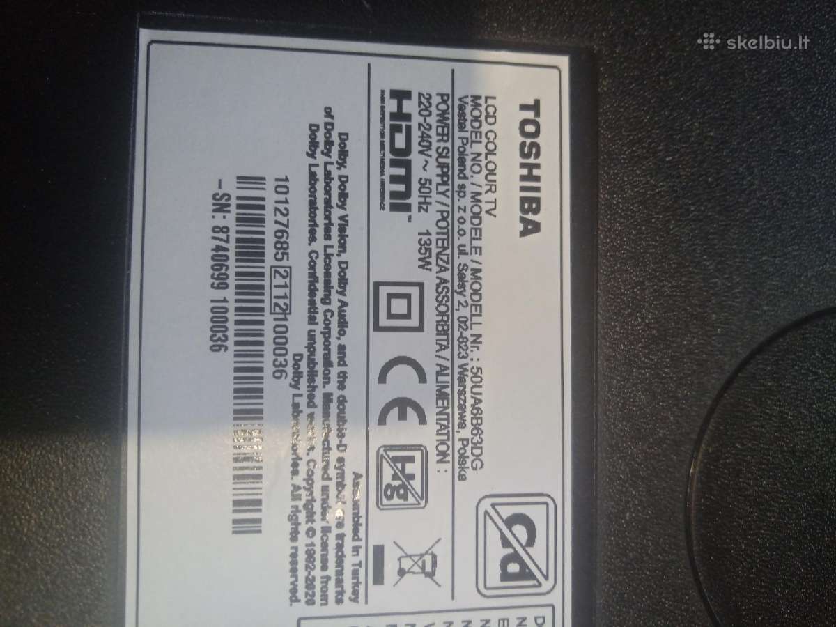 Toshiba 127 cm įstrižainės televizorius - nuotraukos Nr. 2