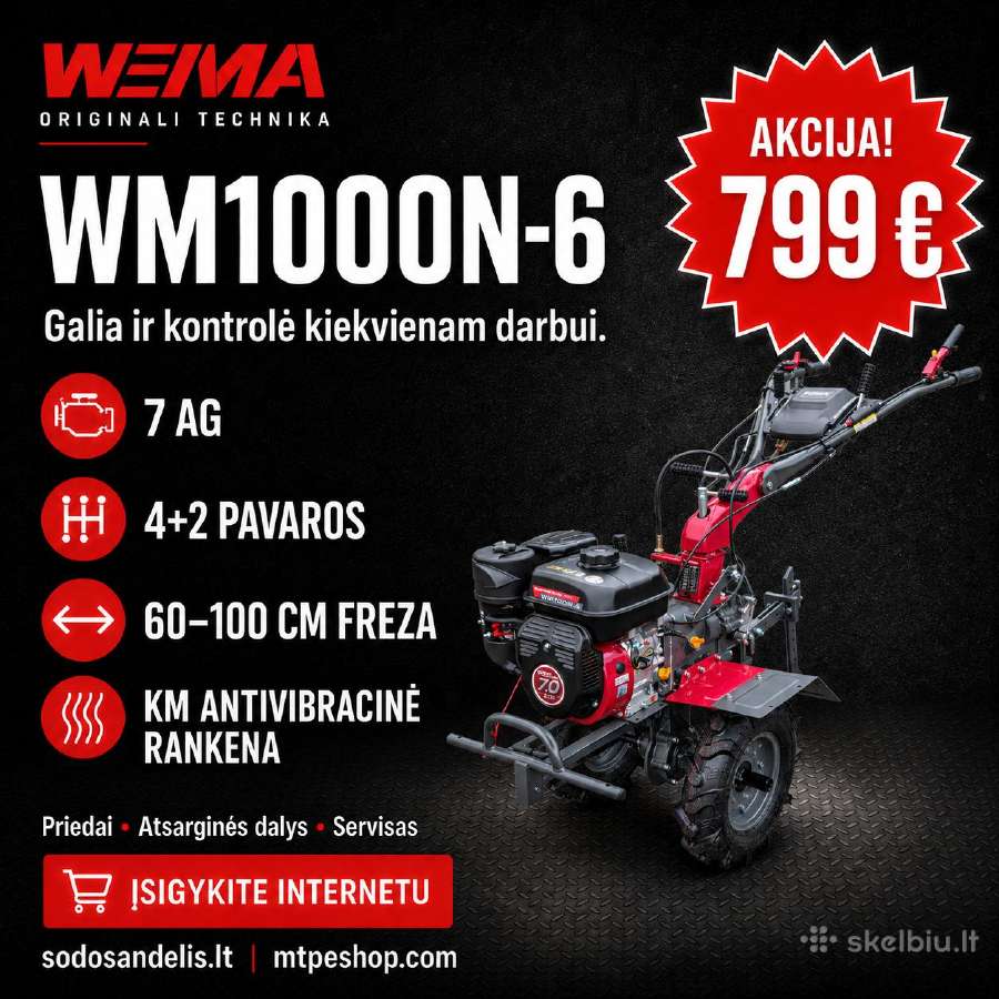 "Weima" Wm1000n-6 6 Pavaros 7ag. Ir Tik 799eur - nuotraukos Nr. 3