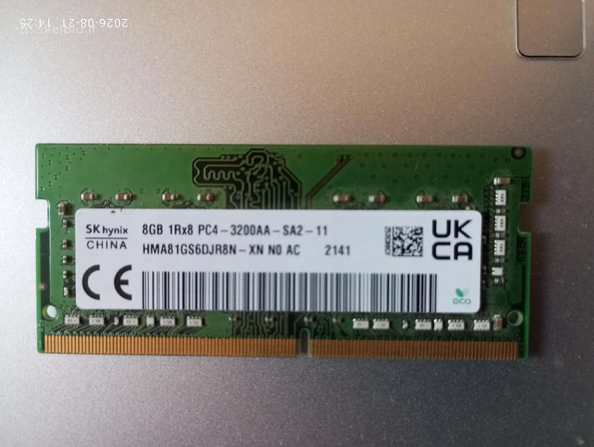 8gb Ddr4 3200mhz So-dimm (laptopui) - nuotraukos Nr. 2