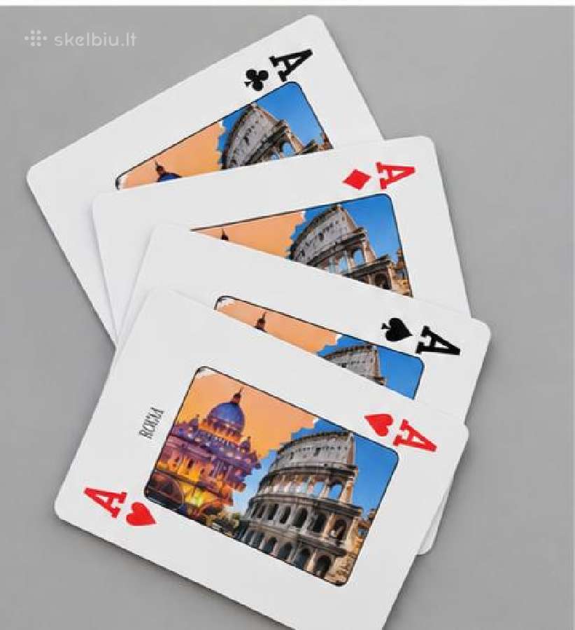 Vintažinės žaidimo kortos Roma - nuotraukos Nr. 4