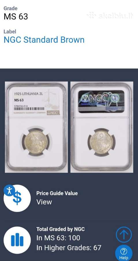 1925 2 lt Ms 63 Ngc - nuotraukos Nr. 3