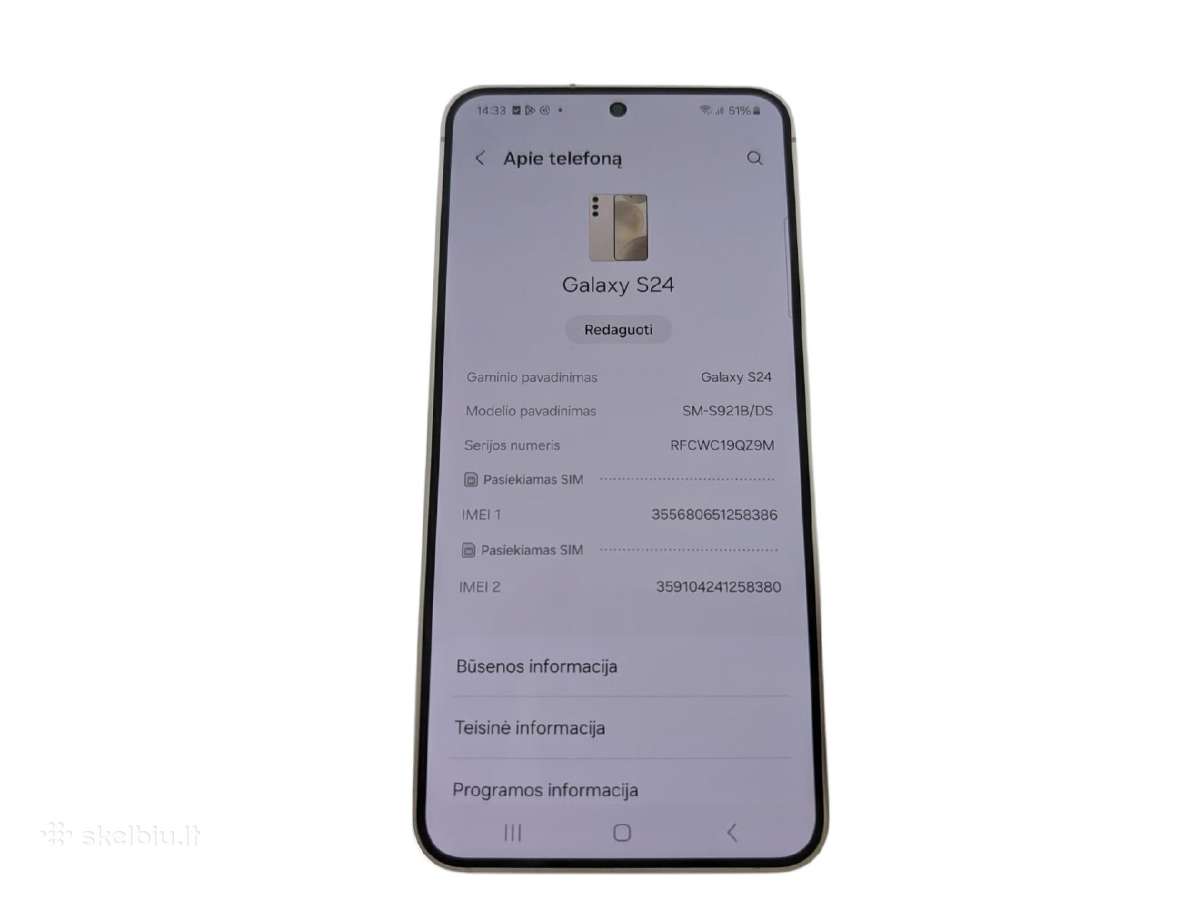 Samsung Galaxy S24 5G (Ekspo) + 6 mėn. garantija - nuotraukos Nr. 3