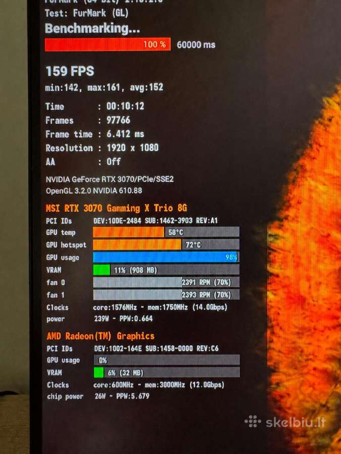 R5 7600 Rtx3070 32gb ddr5 1tb Gen4 - nuotraukos Nr. 9