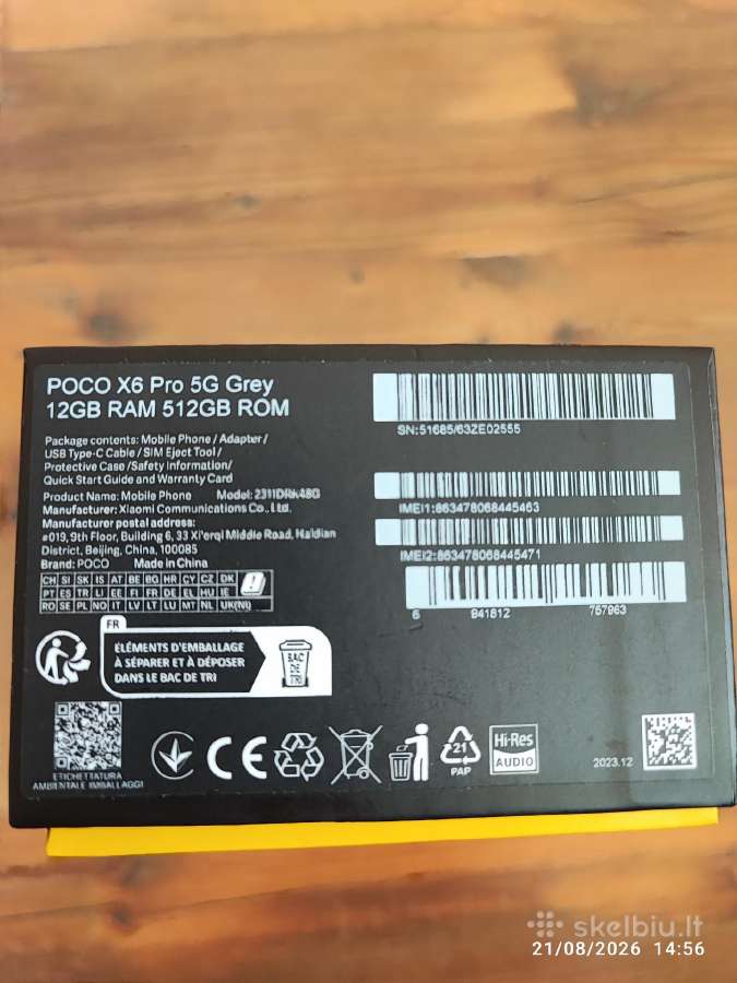 Poco X6 Pro 12/512 GB - nuotraukos Nr. 5