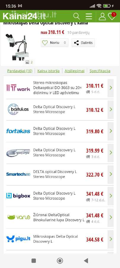 Delta Optical Discovery L Mikroskopas - nuotraukos Nr. 4