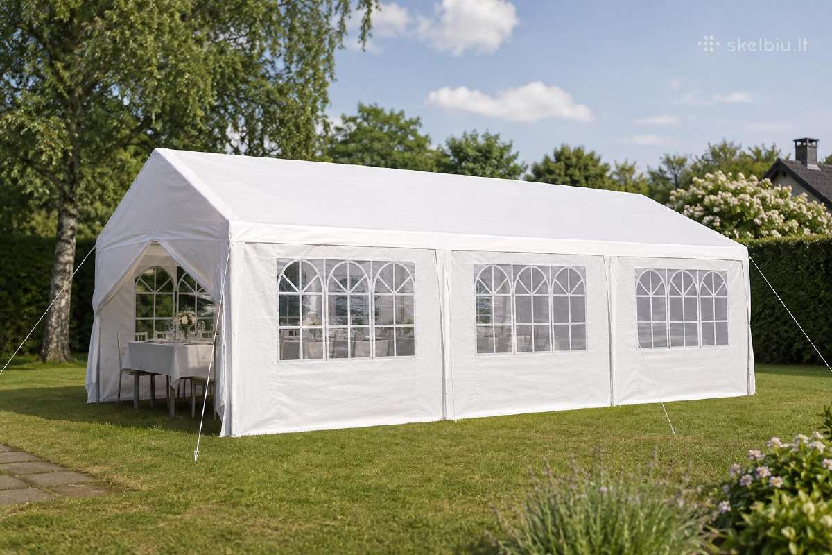 Erdvi balta 3x9m pavėsinė - nuotraukos Nr. 7
