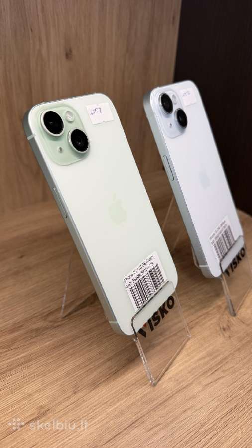 Apple iPhone 15 128gb ir 256gb baterija 100% - nuotraukos Nr. 2
