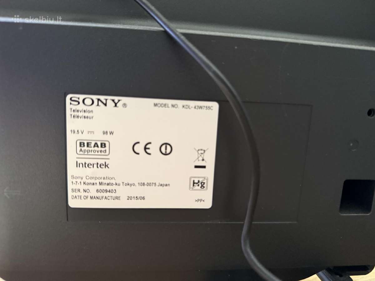 Televizoriu Sony Kdl-43w755c - nuotraukos Nr. 4