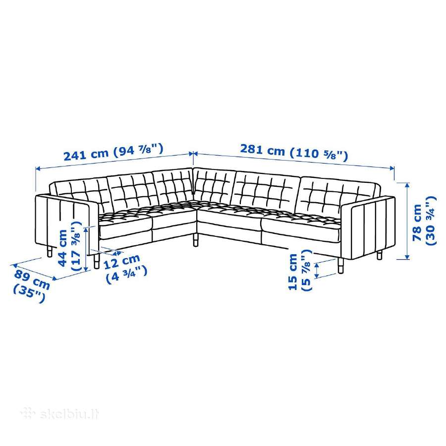 Odinė sofa Landskrona 5 žm - nuotraukos Nr. 6
