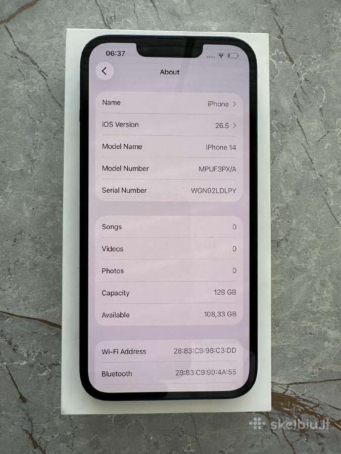 iPhone 14 128gb 87% - nuotraukos Nr. 9
