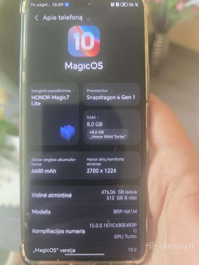 Honor magic 7 lite - nuotraukos Nr. 2