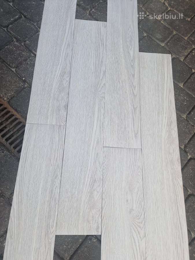 Šviesios pilkai baltos klijuojamos vinilinės grin - nuotraukos Nr. 2