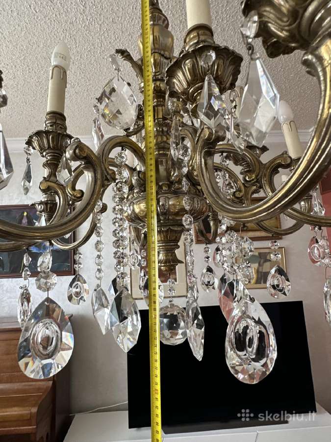 Prancūziškas Antikvarinis Krištolinis Sietynas - nuotraukos Nr. 7