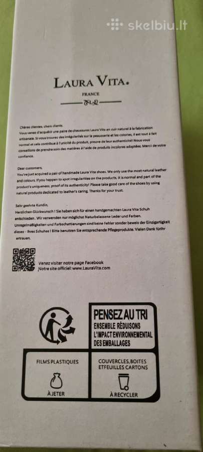 Pusbačiai prancūxų Laura Vita Elcodieo 221, 38 d. - nuotraukos Nr. 8