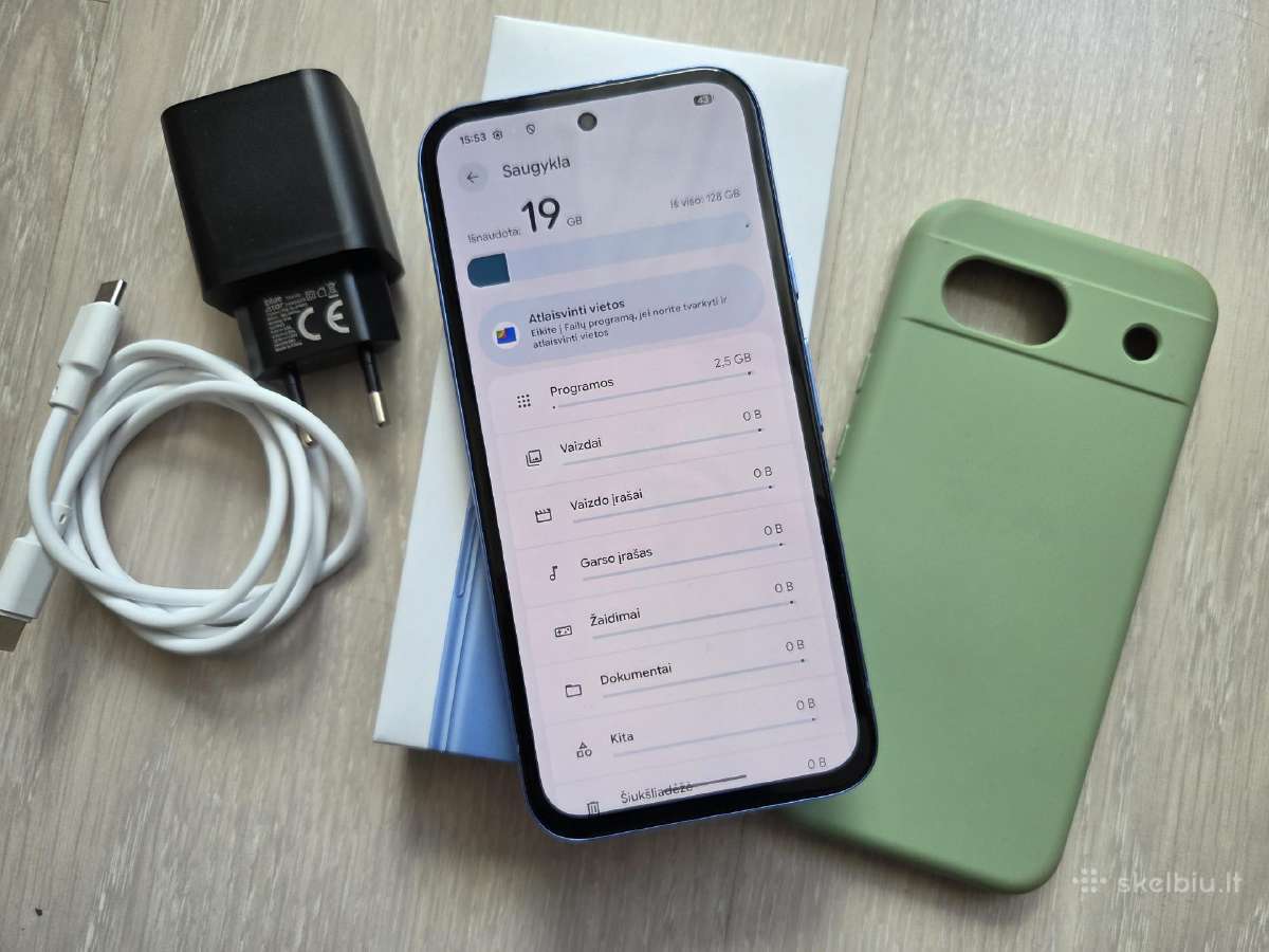 Google Pixel 8a 128gb, puikaus stovio, pilnu kompl - nuotraukos Nr. 2