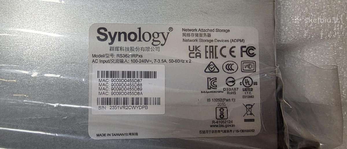 Synology Rackstation Rs3621rpxs 12-bay - nuotraukos Nr. 2