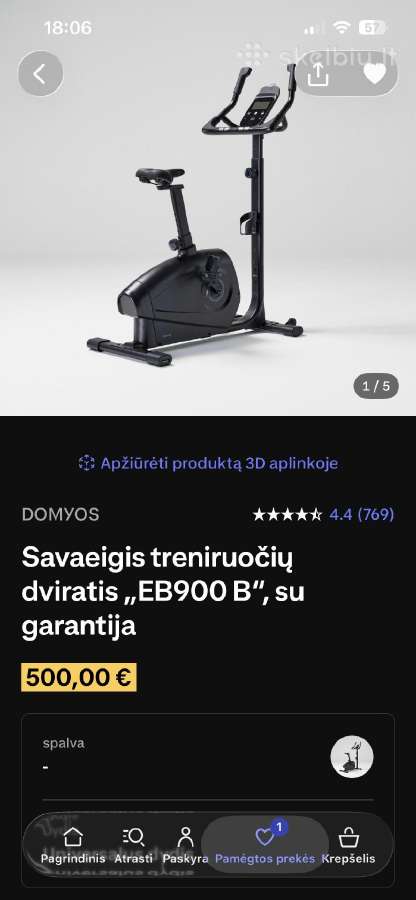 Domyos Eb900 B treniruoklis - nuotraukos Nr. 5