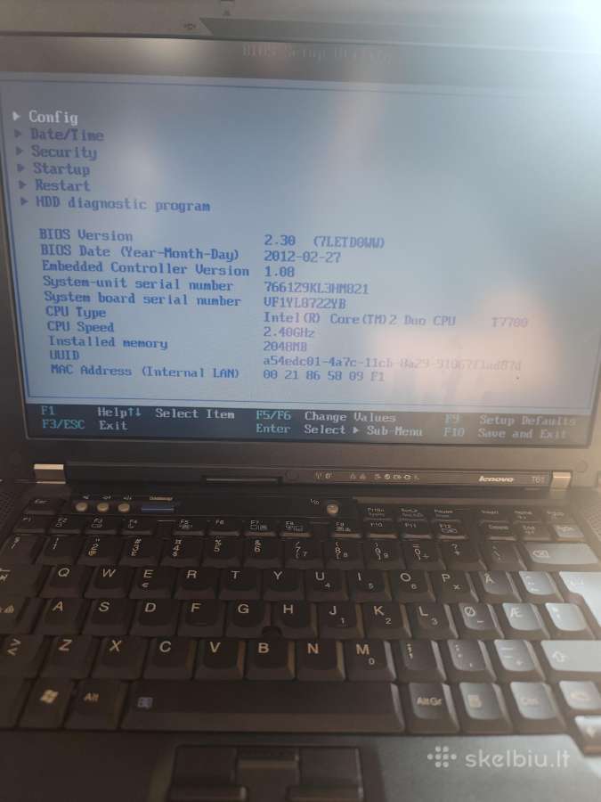 Ibm t61 - nuotraukos Nr. 2